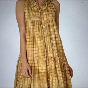 Olivia James The Label Ro dress plaid. Sleeveless. Cotton. Womens. Sz XS
